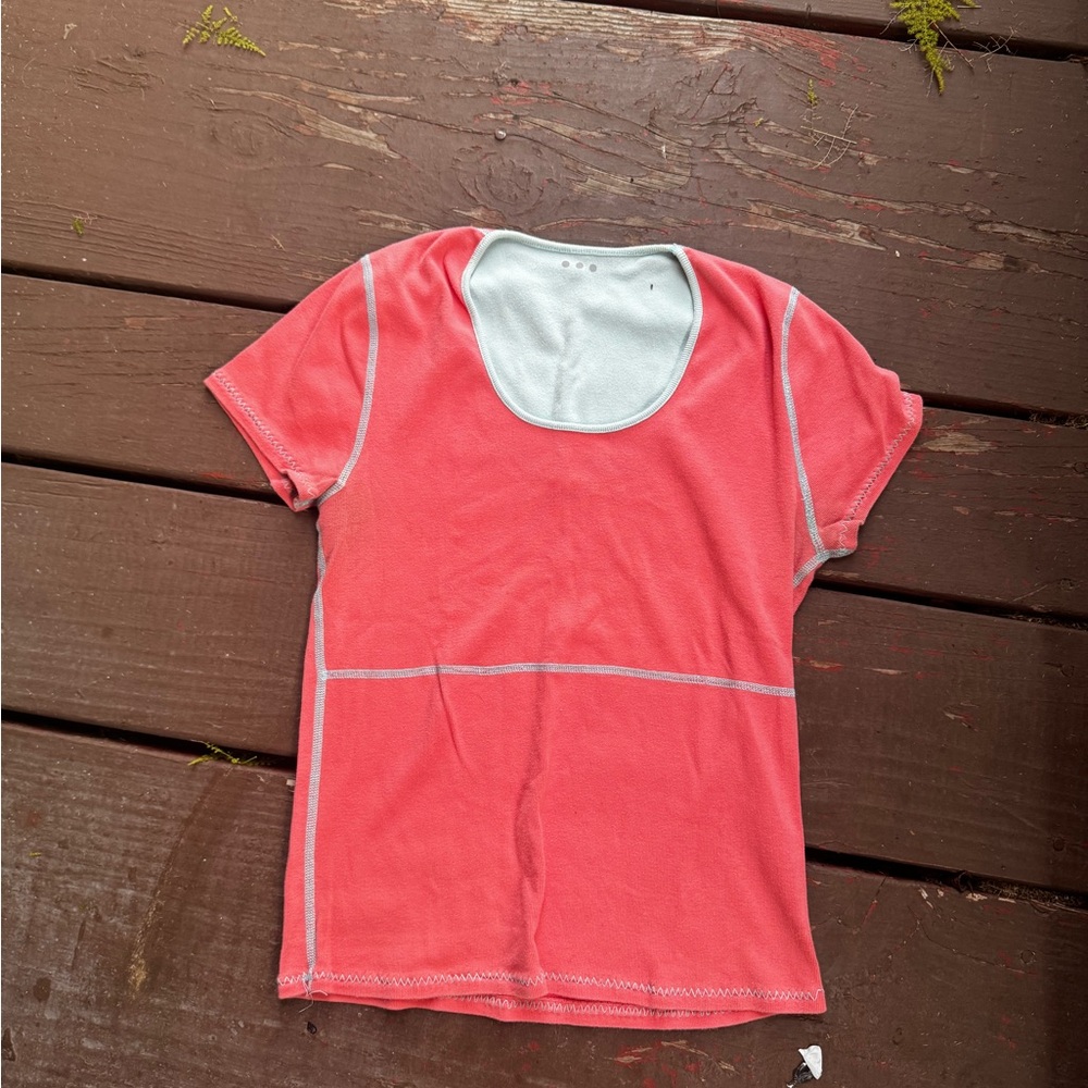 Coral Short Sleeve Athletic Top